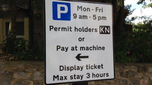 Kingsdown Parking Zone sign