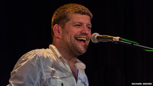 Laurence performing live