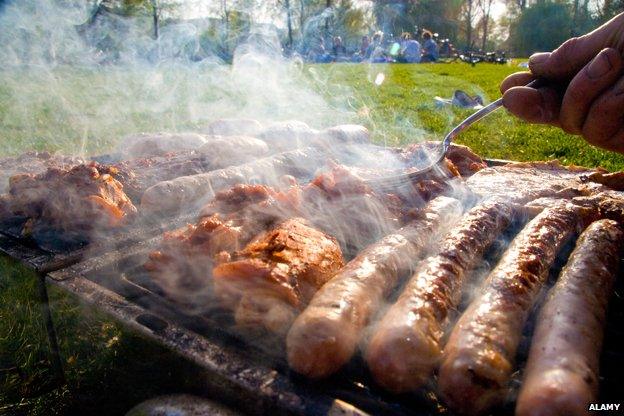 Close up of barbecue