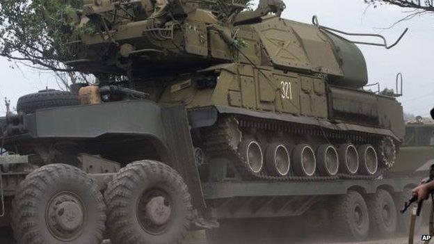 Buk missile launcher of the Ukrainian armed forces, file pic