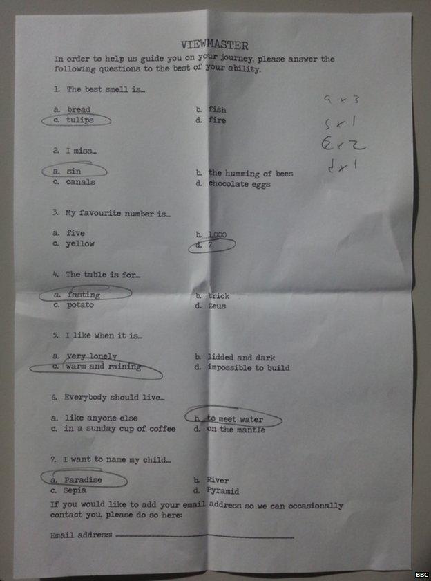 Viewmaster questionnaire