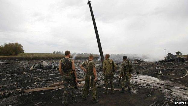 The crash site near Grabovo, 17 July