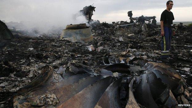 Wreckage from Flight MH17