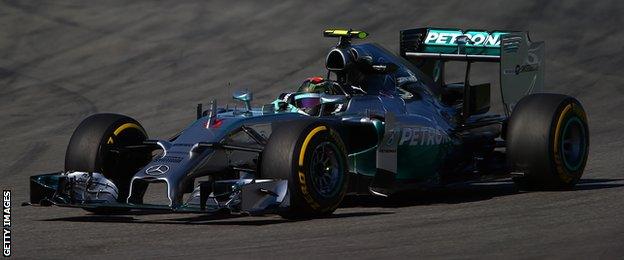 Nico Rosberg in action during the First practice of the German Grand Prix