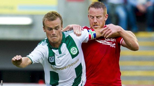 Aberdeen in action against Groningen