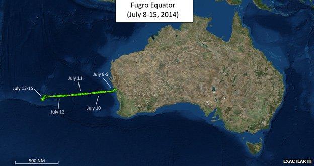 Fugro Equator tracks