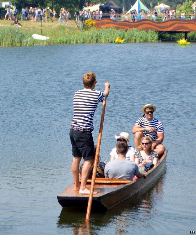 Punting at Latitude Festival