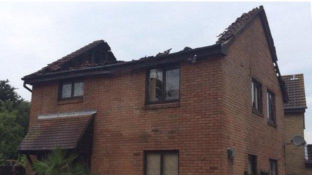 House in Chelmsford struck by lightning