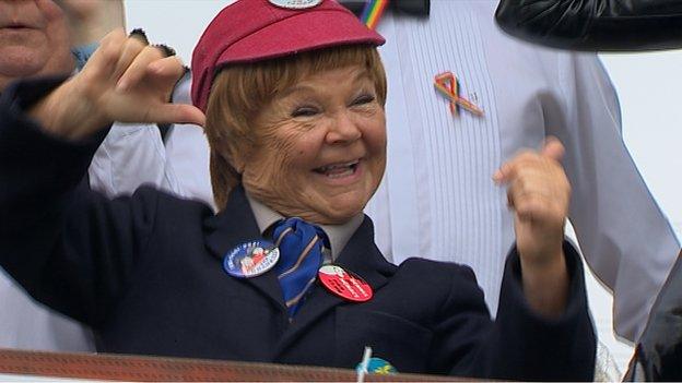 Wee Jimmy Krankie was one of those taking part in the parade