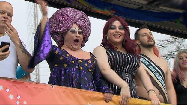 A number of floats took part in the parade