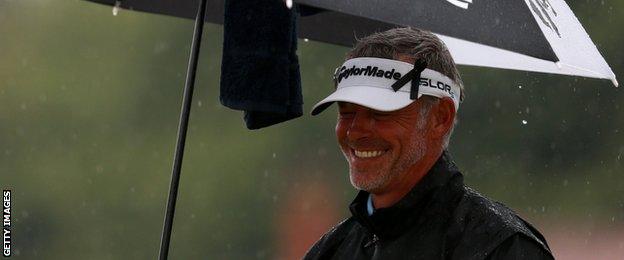 Darren Clarke is five under for the Championship after a round of 67