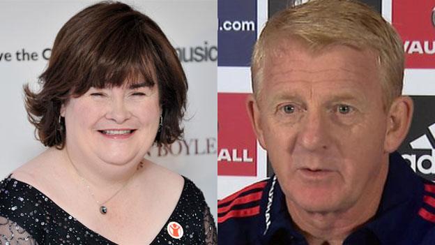 Susan Boyle and Gordon Strachan will be among the baton bearers in Glasgow