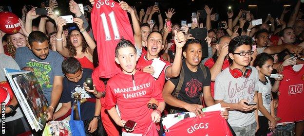 Manchester United Arrive in LA to begin their US Tour