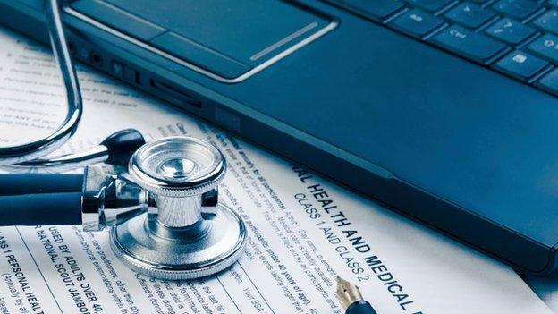 Medical records and computer. Pic: Thinkstock