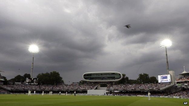 Dark clouds over Lord's cricket ground