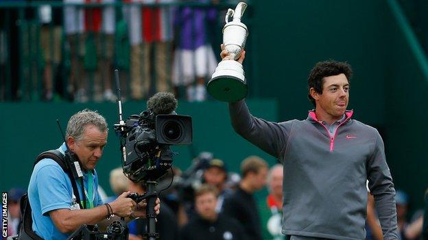 Rory McIlroy with the Claret Jug awarded to the Open Championship winner