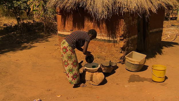 Agnes at her home in Chibombo, Zambia