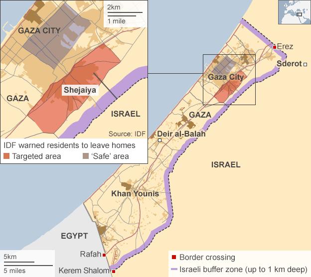 Map of Gaza