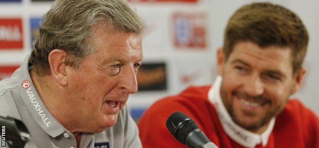 Steven Gerrard and Roy Hodgson