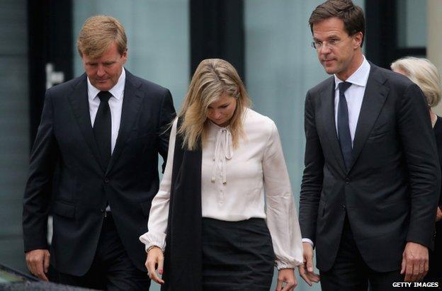 King Willem-Alexander, Queen Maxima and Dutch Prime Minister Mark Rutte in Utrecht (21 July)