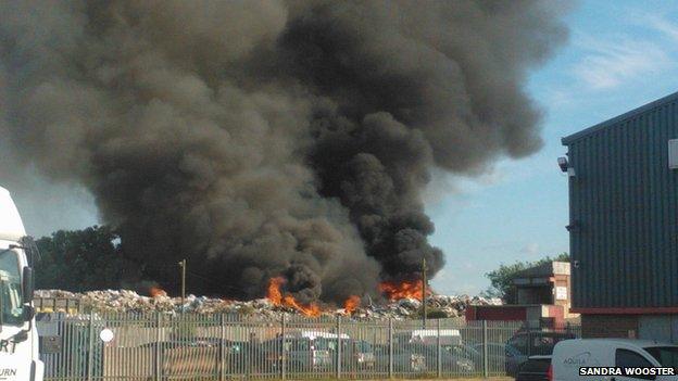 Swindon recycling centre fire