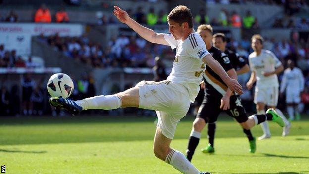 Swansea City full-back Ben Davies is 21 but has already won 10 Wales caps