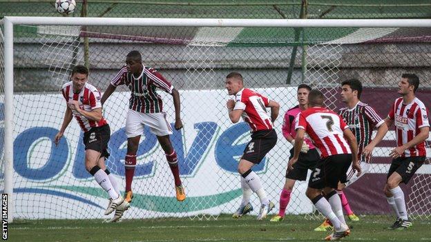 Exeter played Fluminense's Under 23's at the historic Stade de Llanjeiras