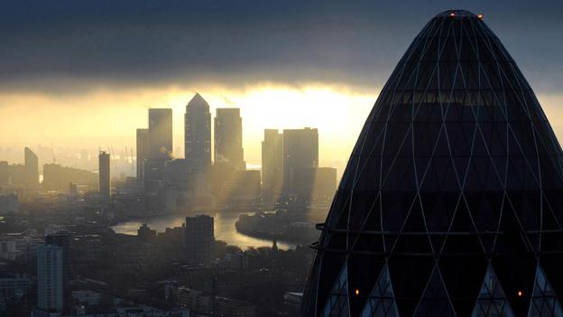 Sunrise in the City of London