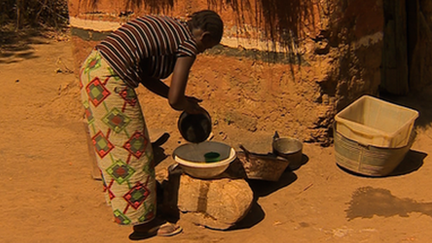 Agnes at her home in Chibombo, Zambia