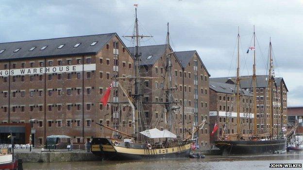 Tall ships in Gloucester Docks