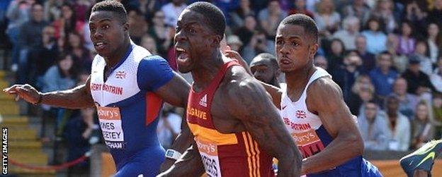 Dwain Chambers wins at British Championships