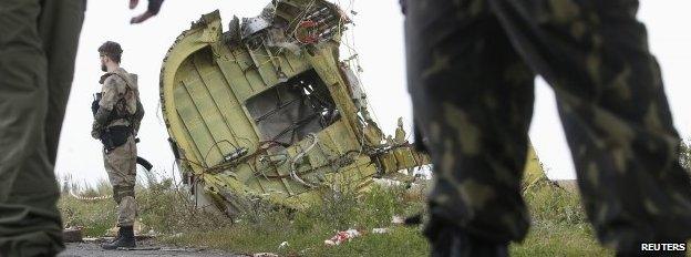 Crash site in Ukraine