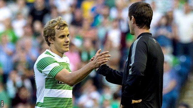 Ronny Deila hails Teemu Pukki during Celtic's 4-0 win over KR Reykjavic