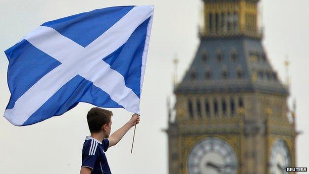 Saltire over Westminster