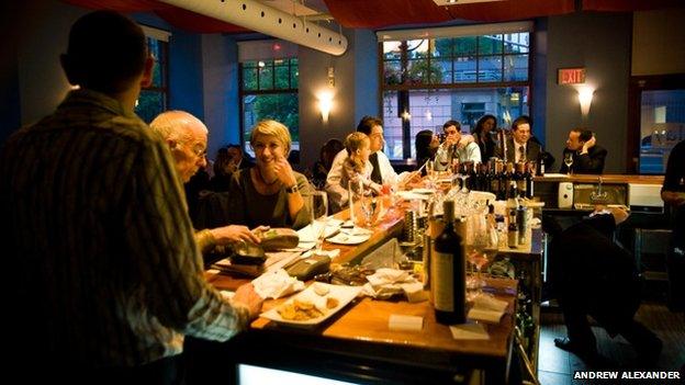 The bar at Beckta in Ottawa