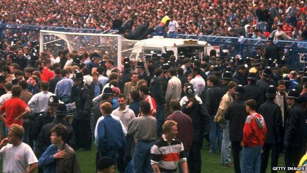 Hillsborough pitch scene