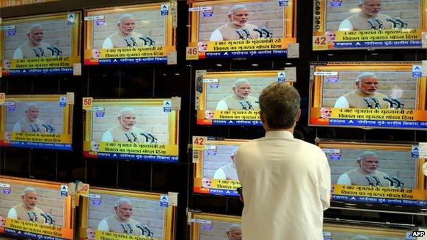 Narendra Modi on TV