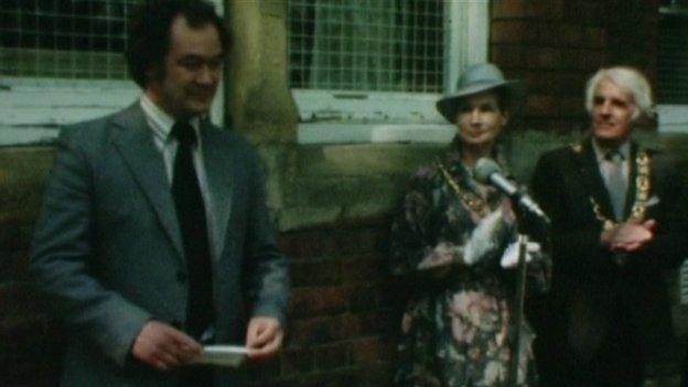 Shattock with the mayor opening the school