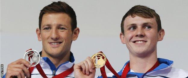 Michael Jamieson (left) and Ross Murdoch with their medals