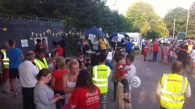 Anti-fracking protesters