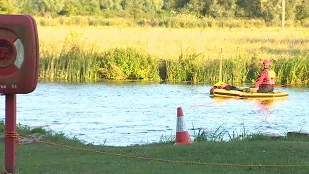 Officers searching River Great Ouse