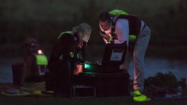 Spartan Rescue staff on river at Hartford