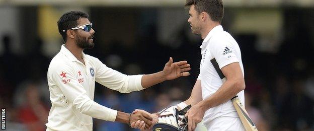 Ravindra Jadeja and James Anderson