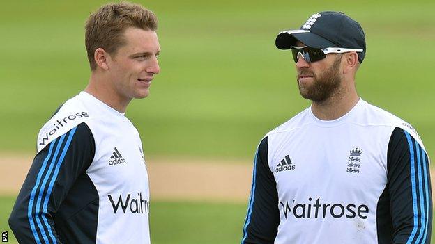 Jos Buttler and Matt Prior of England