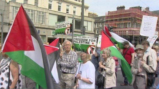 gaza protest in edinburgh