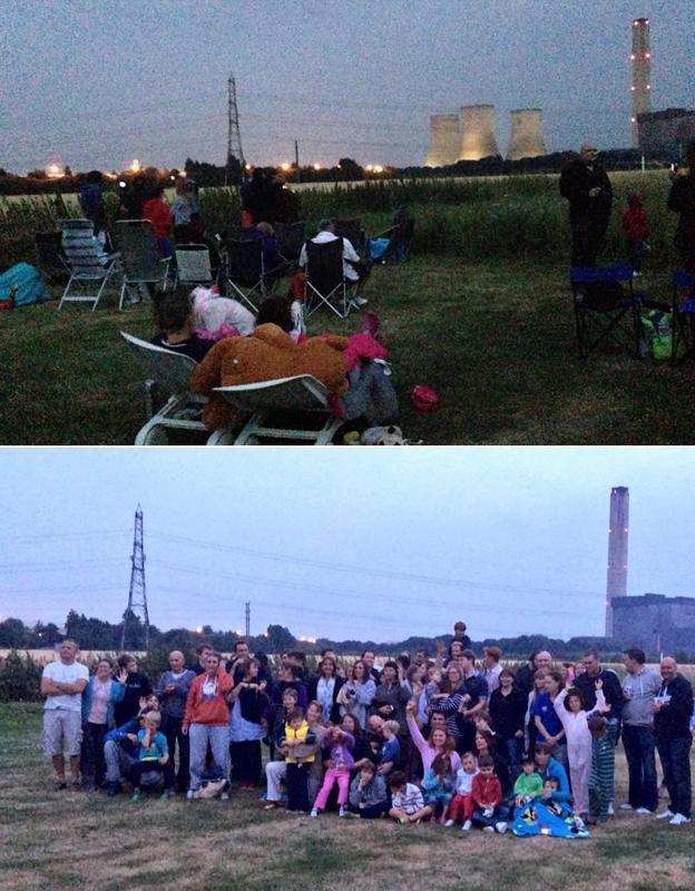 Didcot power station before and after explosion