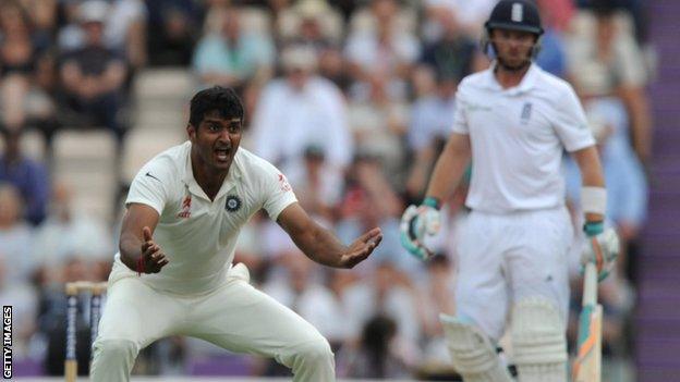 India's Pankaj Singh appeals for lbw