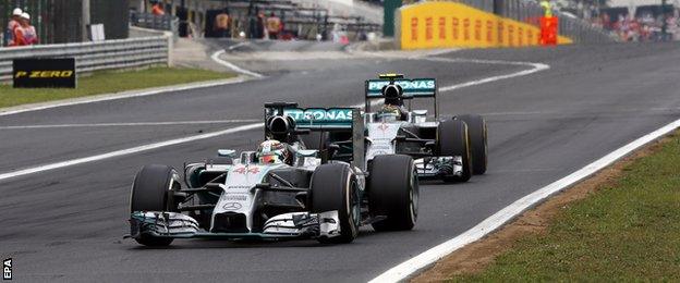 Lewis Hamilton and Nico Rosberg