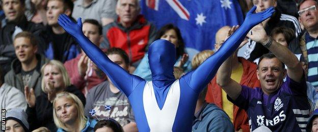 Fans at the rugby sevens