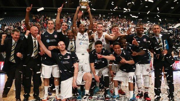 Worcester Wolves celebrate victory